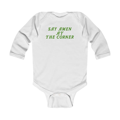 Say Amen At The Corner Premium Infant Onesie