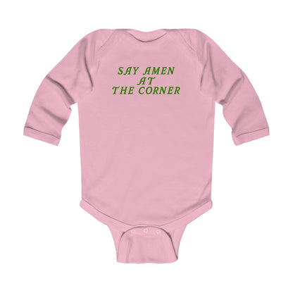 Say Amen At The Corner Premium Infant Onesie
