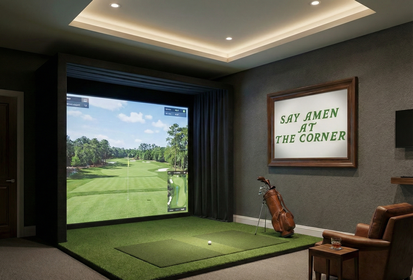 Say Amen At The Corner White Satin Art Print