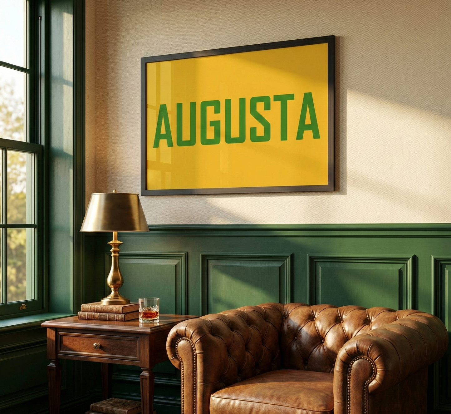 Augusta Yellow Satin Art Print