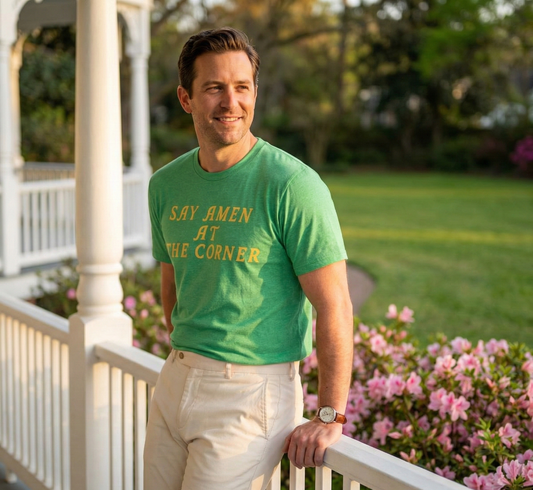Say Amen At The Corner Premium Golf Tee