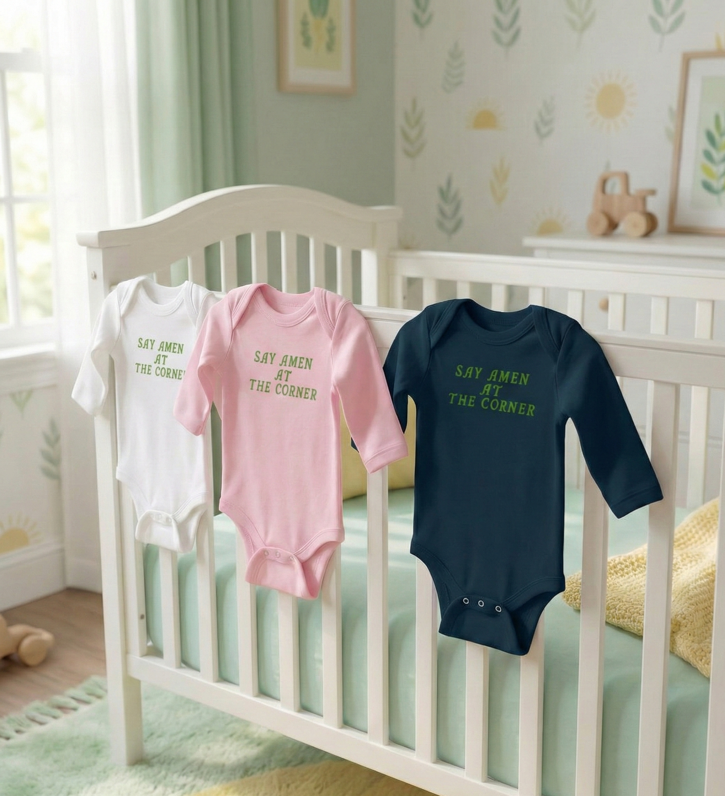Say Amen At The Corner Premium Infant Onesie