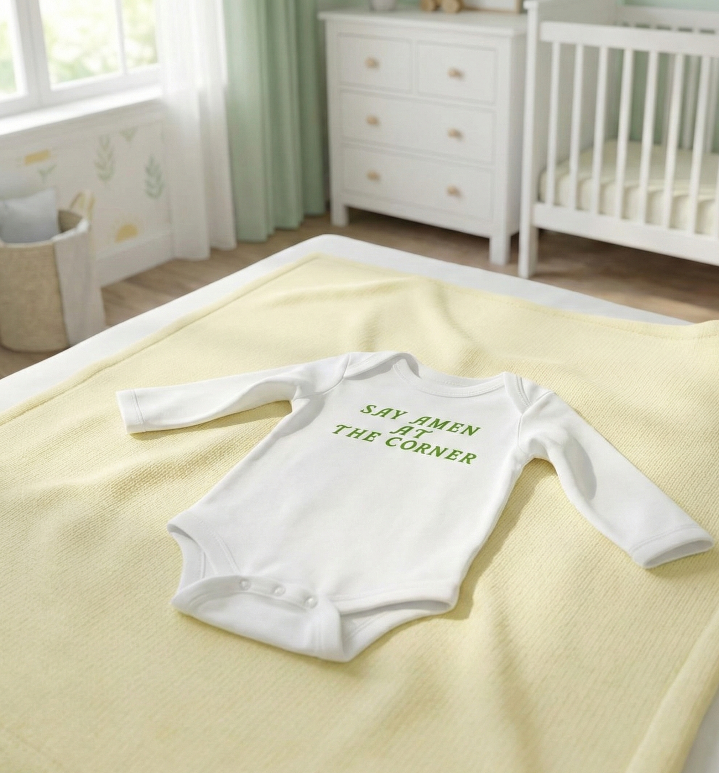 Say Amen At The Corner Premium Infant Onesie