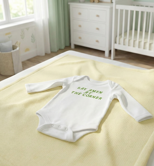 Say Amen At The Corner Premium Infant Onesie